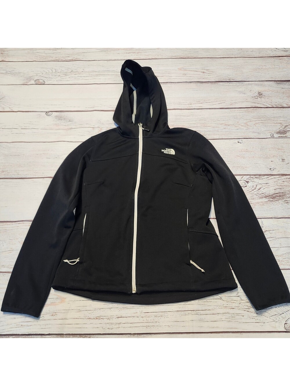 The North Face Women's Black Hooded Softshell Jacket Medium